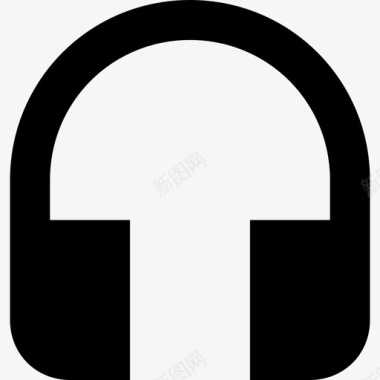 耳机材料单色图标图标
