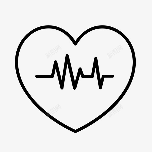 心跳健康心脏病发作图标svg_新图网 https://ixintu.com 健康 医疗 心率 心脏病发作 心跳 脉搏
