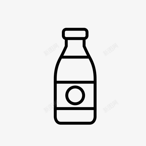 玻璃瓶牛奶食品饮料图标svg_新图网 https://ixintu.com 牛奶 玻璃瓶 食品饮料