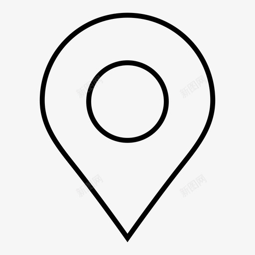 地图针位置标记图标svg_新图网 https://ixintu.com 位置 地图针 标记 点