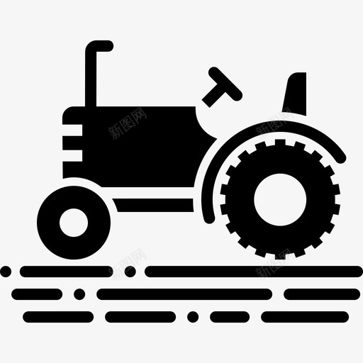 拖拉机农业车辆图标svg_新图网 https://ixintu.com 农业 农业和园艺雕文 拖拉机 车辆