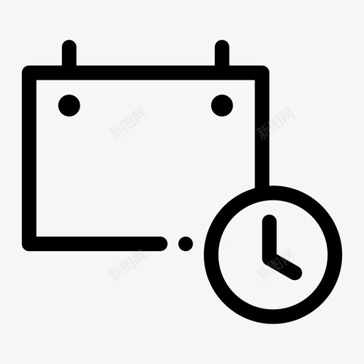 等待时间表时钟日期图标svg_新图网 https://ixintu.com 日期 时钟 时钟计划表 等待时间表 计划表