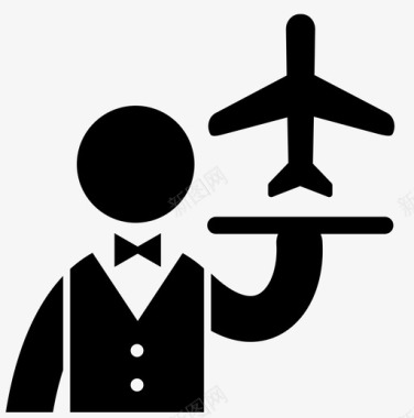 旅行递送飞机航班图标图标