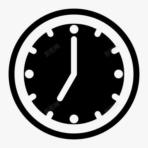 七点钟时间手表图标svg_新图网 https://ixintu.com 七点钟 手表 时间