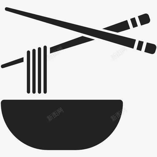 面条碗筷子图标svg_新图网 https://ixintu.com 汤 碗 碗logo 筷子 面条 食物