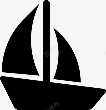帆船旅行图标图标
