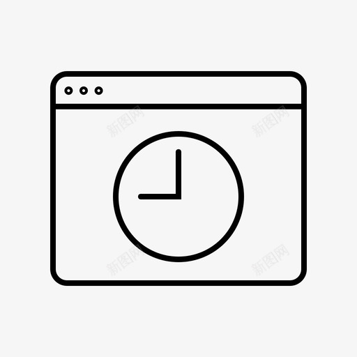 超时时钟限制图标svg_新图网 https://ixintu.com 搜索引擎优化和网络 时钟 窗口 网页 超时 限制