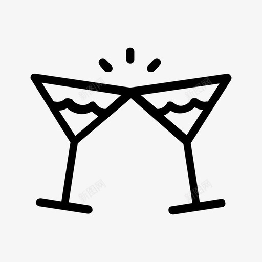 喝酒庆祝鸡尾酒图标svg_新图网 https://ixintu.com 喝酒 妇女节 庆祝 玻璃杯 葡萄酒 鸡尾酒