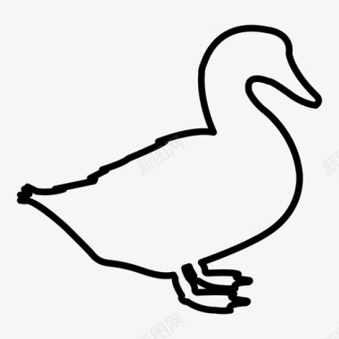 鸭子动物宠物图标图标