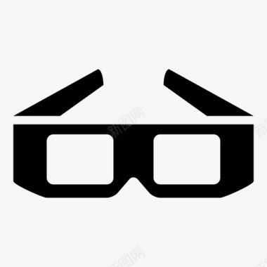 3d眼镜电影院视频图标图标