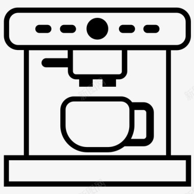 浓缩咖啡机咖啡咖啡机图标图标