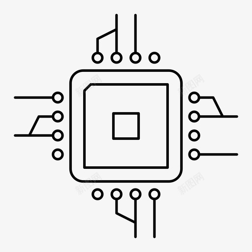 单片机中央处理器功能图标svg_新图网 https://ixintu.com 单片机 单片机中央处理器功能