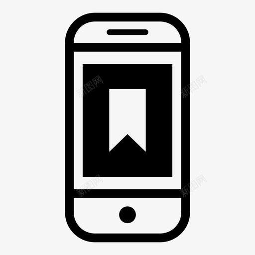智能手机书签智能手机黑色图标svg_新图网 https://ixintu.com 智能手机书签 智能手机黑色