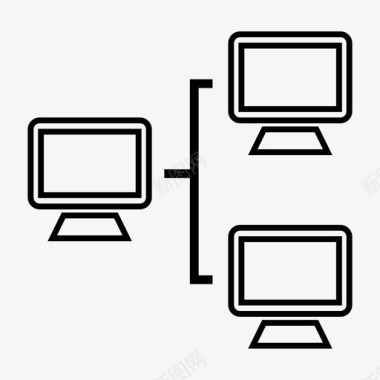 网络计算机连接图标图标