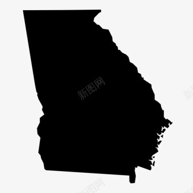 乔治亚州美国州图标图标