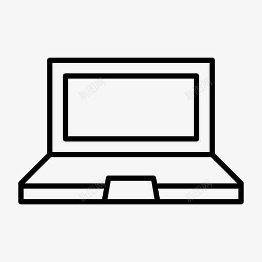 正面笔记本台式机键盘图标svg_新图网 https://ixintu.com 台式机 屏幕 正面笔记本 键盘