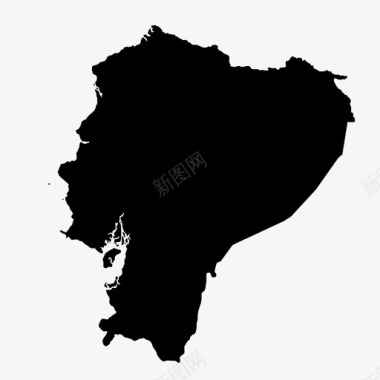 厄瓜多尔地图美国基多图标图标