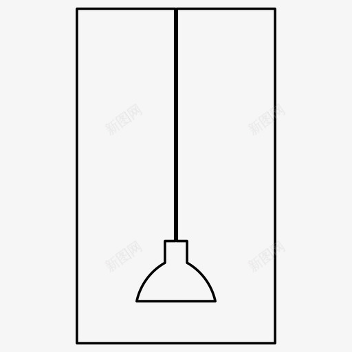 灯家房子图标svg_新图网 https://ixintu.com 客厅 家 房子 灯