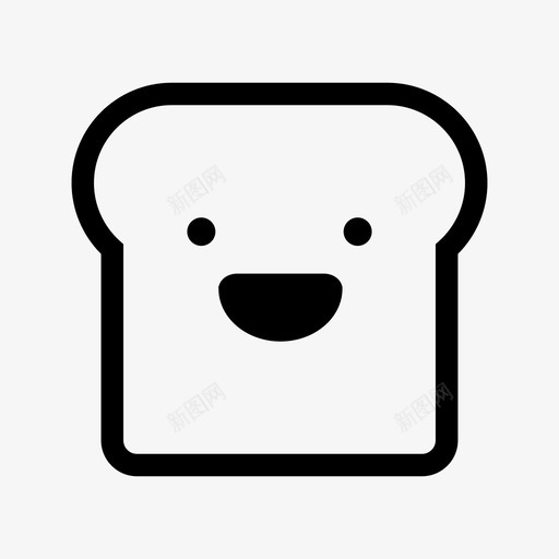 微笑面包面包切片图标svg_新图网 https://ixintu.com 切片 微笑 微笑面包 面包