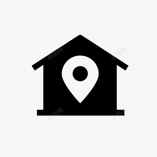 原点房屋位置图标svg_新图网 https://ixintu.com 位置 原点 地图位置实线样式 房屋