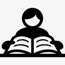 书上面的孩子学习的男孩书孩子图标高清图片