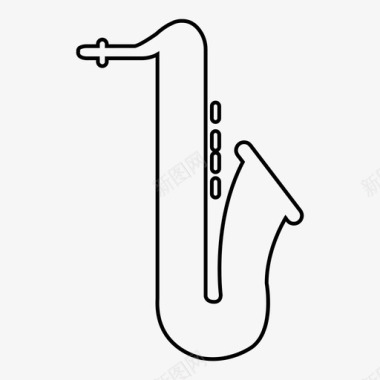 萨克斯管乐器音乐图标图标