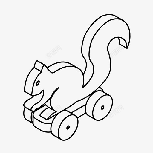 木松鼠儿童童年图标svg_新图网 https://ixintu.com 儿童 木制玩具 木松鼠 玩具 玩耍 童年