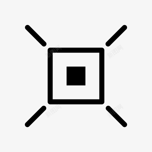 十字准线瞄准物镜图标svg_新图网 https://ixintu.com 十字准线 正方形 点 物镜 瞄准 靶标