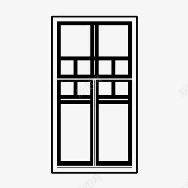 窗口框架玻璃窗图标图标