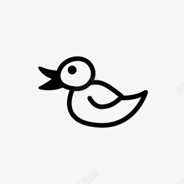 橡皮鸭洗澡小鸟图标图标