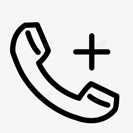 增加通话通讯联系图标svg_新图网 https://ixintu.com 增加通话 联系 通讯 通话