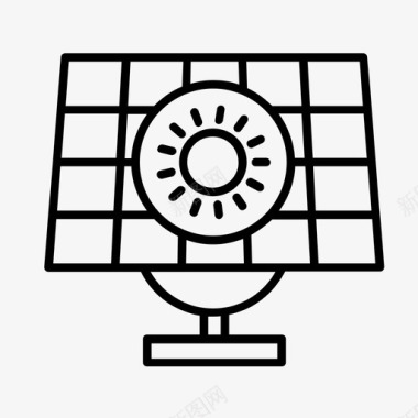 太阳能绿色能源太阳能板图标图标