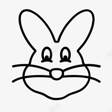 复活节兔子装饰图标图标