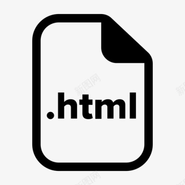 html文件文档扩展名图标图标