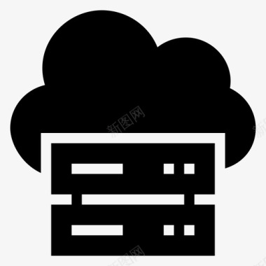 云服务器数据网络图标图标