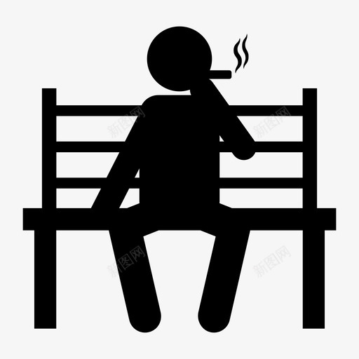 吸烟男士吸烟吸烟休息图标svg_新图网 https://ixintu.com 吸烟 吸烟休息 吸烟区 男士吸烟