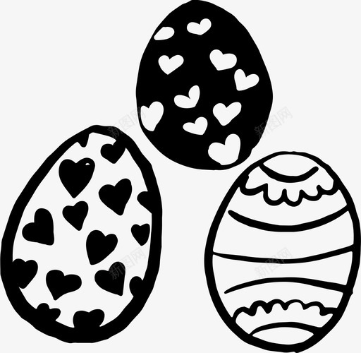 复活节彩蛋巧克力装饰图标svg_新图网 https://ixintu.com 复活节彩蛋 巧克力 有趣的复活节涂鸦 涂鸦 美味 装饰