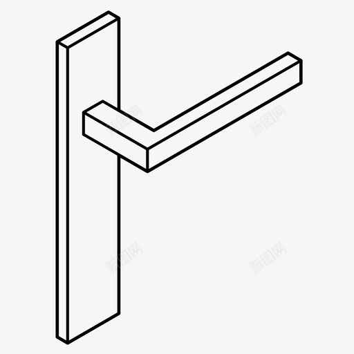 门把手关门回家图标svg_新图网 https://ixintu.com 关门 回家 门把手