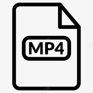 mp4文件mp4文档mp4格式图标图标