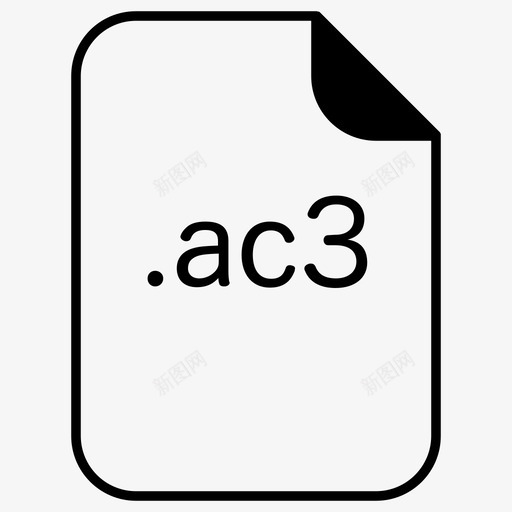 ac3文档扩展名图标svg_新图网 https://ixintu.com ac3 扩展名 文件 文件扩展名 文档 格式