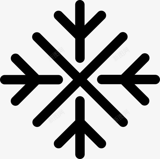 雪花冷的冻的图标svg_新图网 https://ixintu.com 冷的 冻的 林尼艾克森 雪花