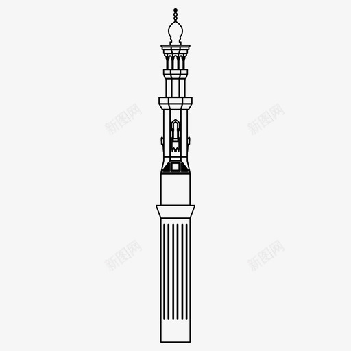 伊斯兰图案建筑清真寺图标svg_新图网 https://ixintu.com 伊斯兰图案 图案 尖塔 建筑 斋月 清真寺