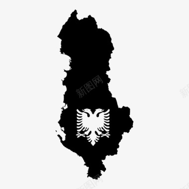 阿尔巴尼亚国旗国家欧洲图标图标
