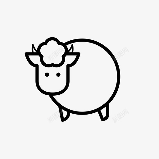 羊动物食物饮用图标svg_新图网 https://ixintu.com 动物 羊 食物饮用