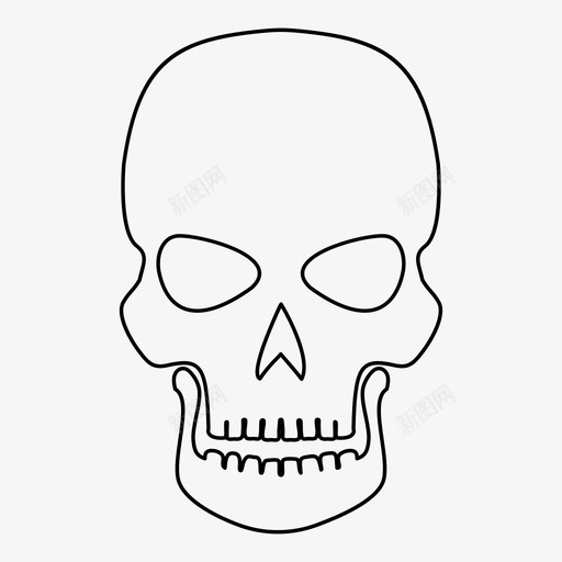 头骨死人头图标svg_新图网 https://ixintu.com 头 头骨 死人 骷髅