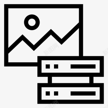 图像数据库服务器存储图标图标