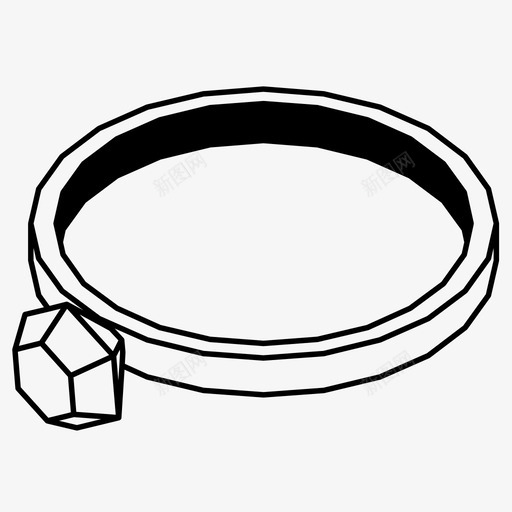 结婚戒指钻石订婚戒指图标svg_新图网 https://ixintu.com 宝石 珠宝 结婚戒指 订婚戒指 钻石