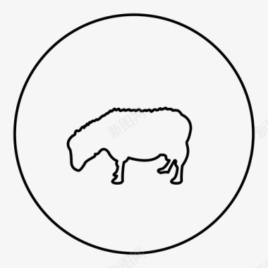 绵羊动物宠物图标图标