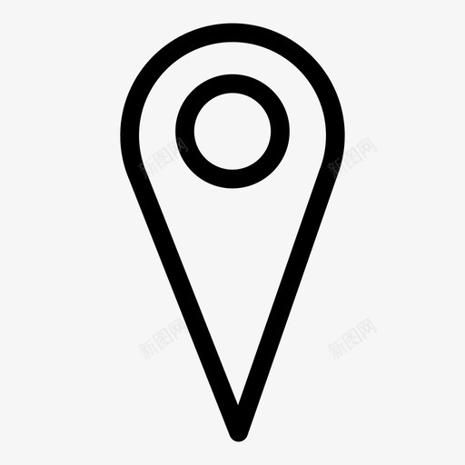 地图针位置标记图标svg_新图网 https://ixintu.com 位置 地图针 标记 点