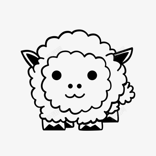 绵羊动物咩图标svg_新图网 https://ixintu.com 动物 可爱 可爱的动物 咩 小羊 绵羊